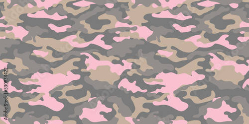 Pink camouflage military pattern. vector camouflage pattern for clothing design. 