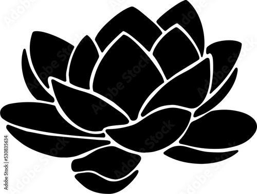 simple lotus flower silhouette