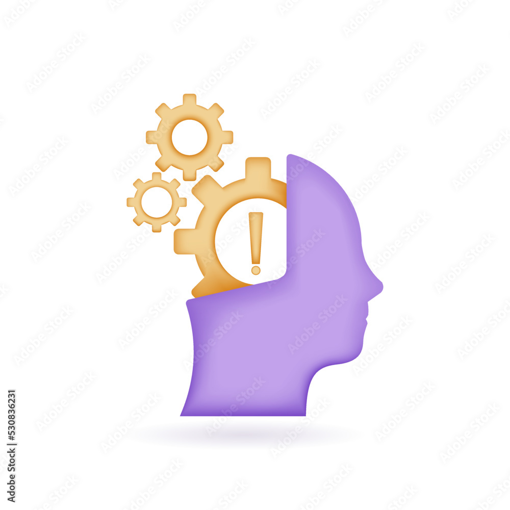 Critical thinking 3d icon. for problem solving, creative, thinking, reasoning, analyzing, decision making and solution. 3d render vector illustration Critical thinking 3d icon. for problem solving, creative, thinking, reasoning, analyzing, decision making and solution. 3d render vector illustration