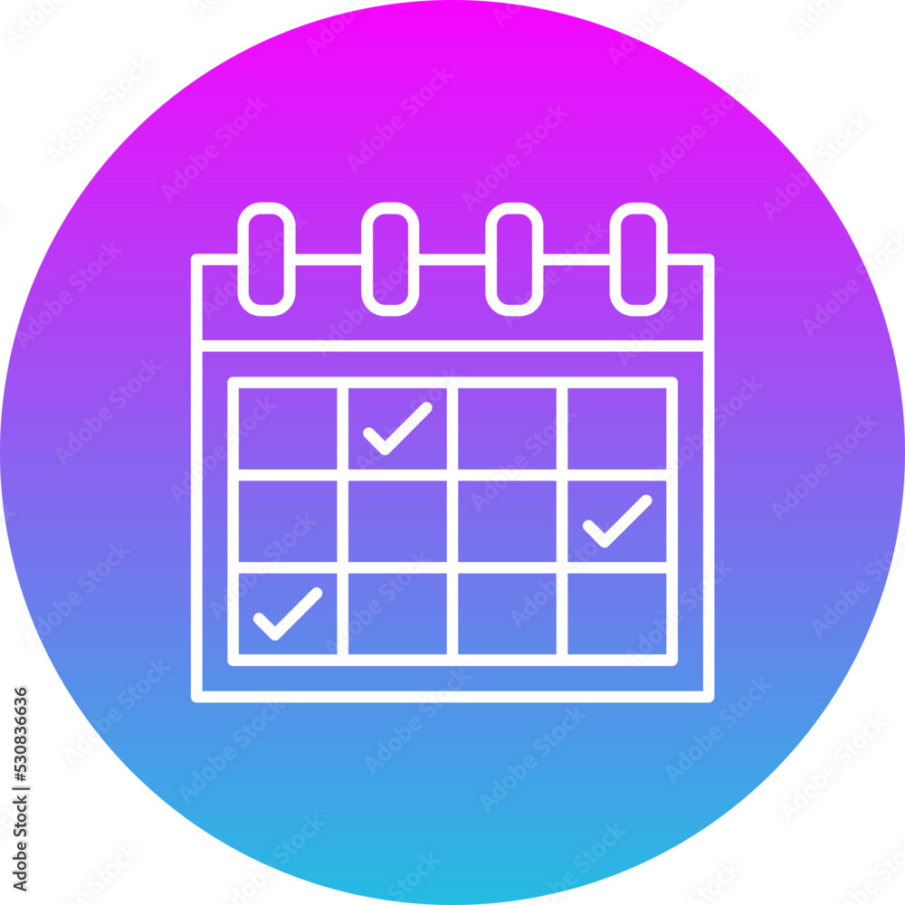 Schedule Gradient Circle Line Inverted Icon Schedule Gradient Circle Line Inverted Icon