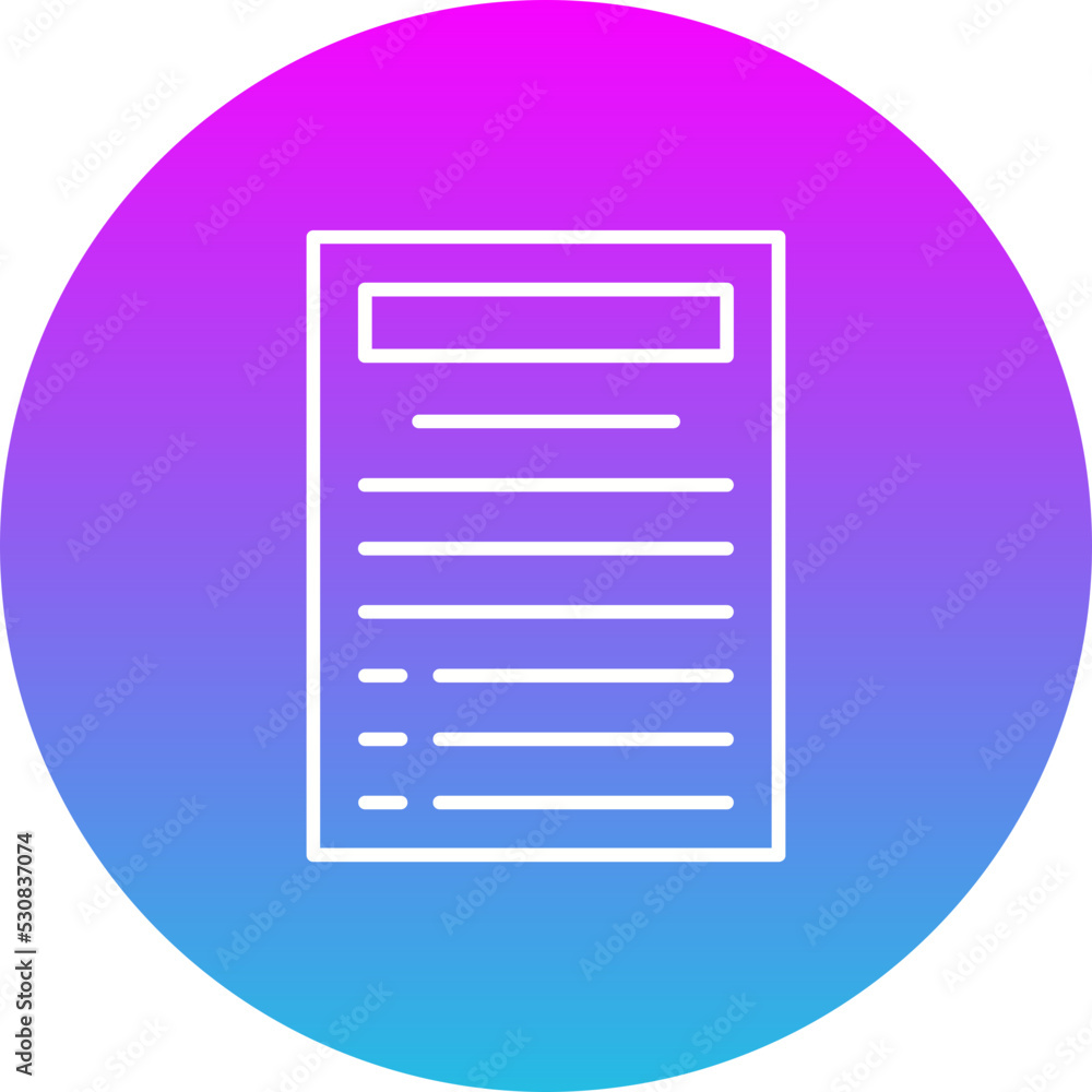 Document Gradient Circle Line Inverted Icon Document Gradient Circle Line Inverted Icon