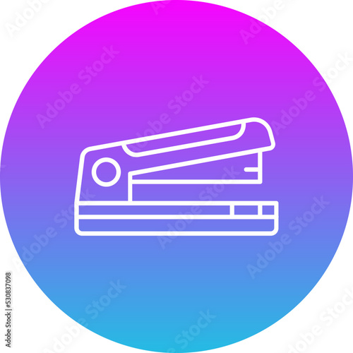 Stapler Gradient Circle Line Inverted Icon