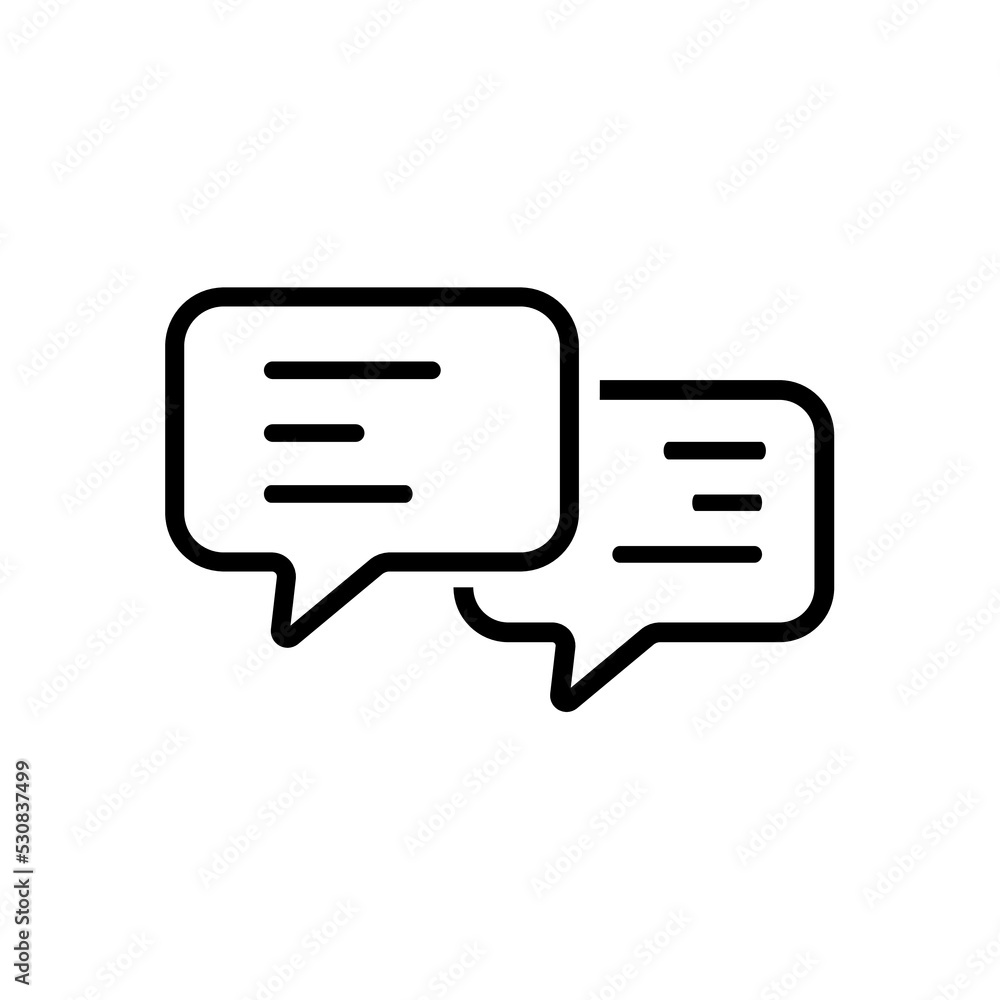 Message notification icon. Dialog, Chat Speech Bubble. Speak bubble text, chatting box, message box. Social network communication concept. Vector illustration Message notification icon. Dialog, Chat Speech Bubble. Speak bubble text, chatting box, message box. Social network communication concept. Vector illustration