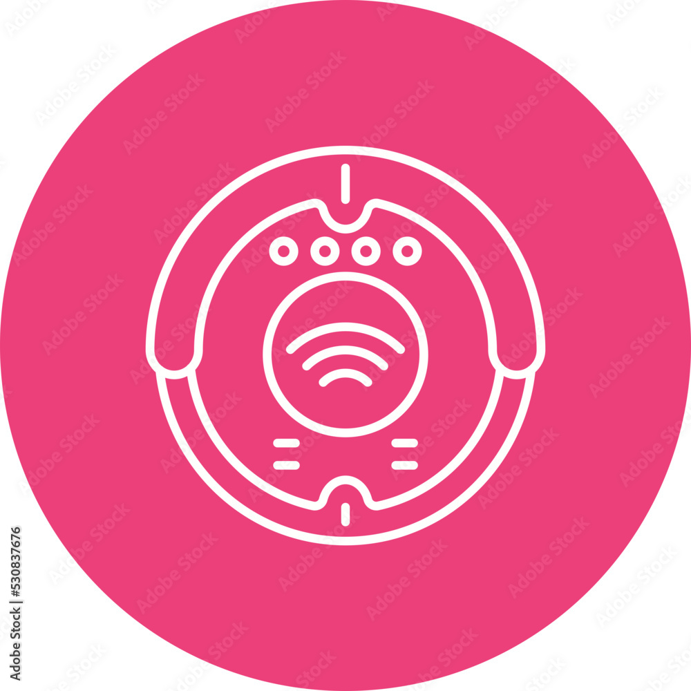 Robot Vacuum Multicolor Circle Line Inverted Icon Robot Vacuum Multicolor Circle Line Inverted Icon