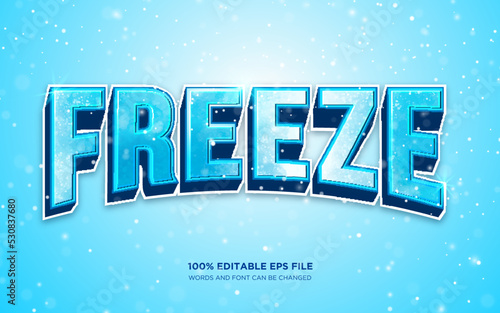 Editable text effect freeze