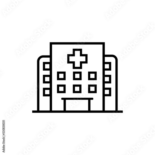 Hospital Building Icon Symbol Vector Illustration