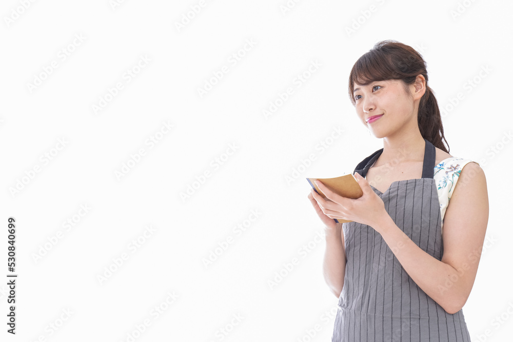 注文を取るカフェスタッフ 注文を取るカフェスタッフ
