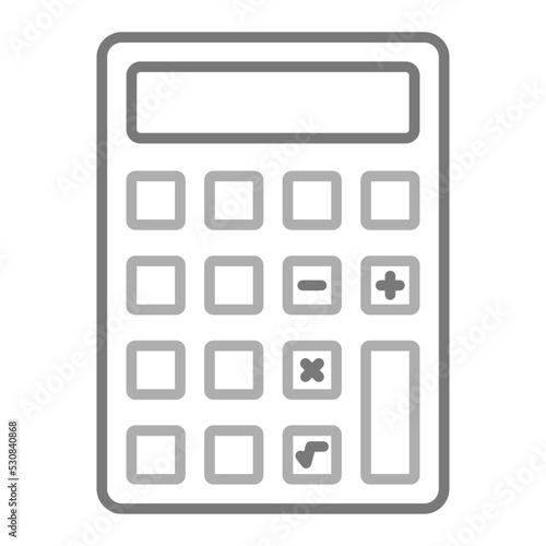 Calculator Greyscale Line Icon