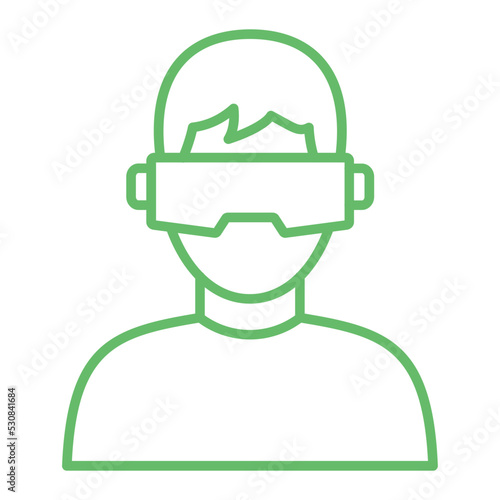 Vr Multicolor Line Icon