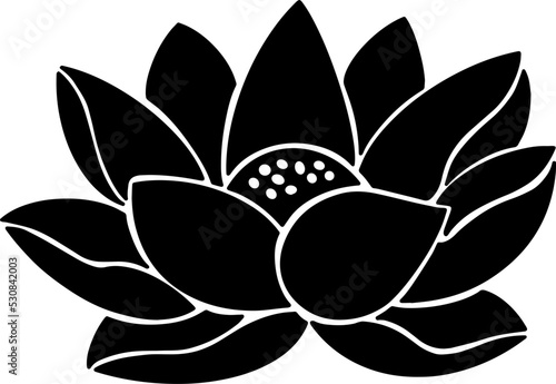 simple lotus flower silhouette