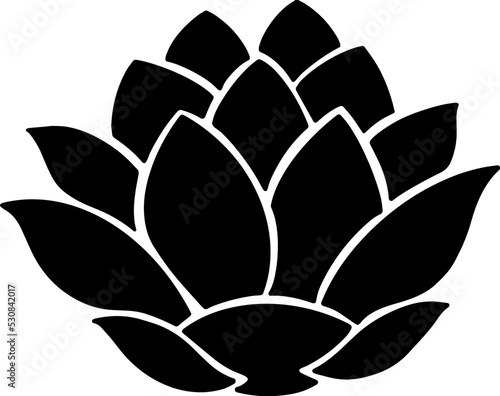 simple lotus flower silhouette