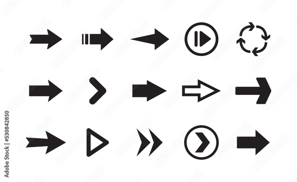 Arrows set. Arrow pictogram icon collection. Arrows set. Arrow pictogram icon collection.