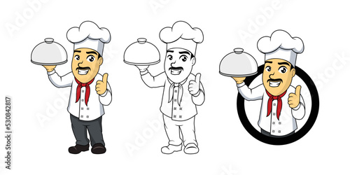 Chef Cartoon Character design illustration vector eps format , suitable for your design needs, logo, illustration, animation, etc.