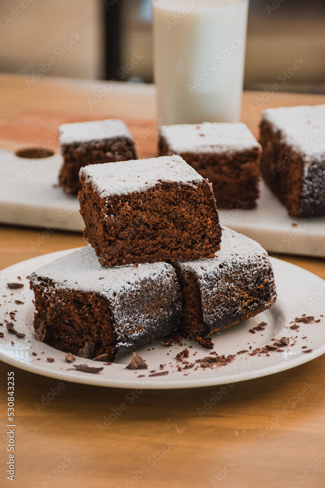 Brownies con azucar glass Brownies con azucar glass