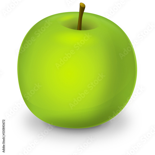 Granny Smith green apple  isolated 