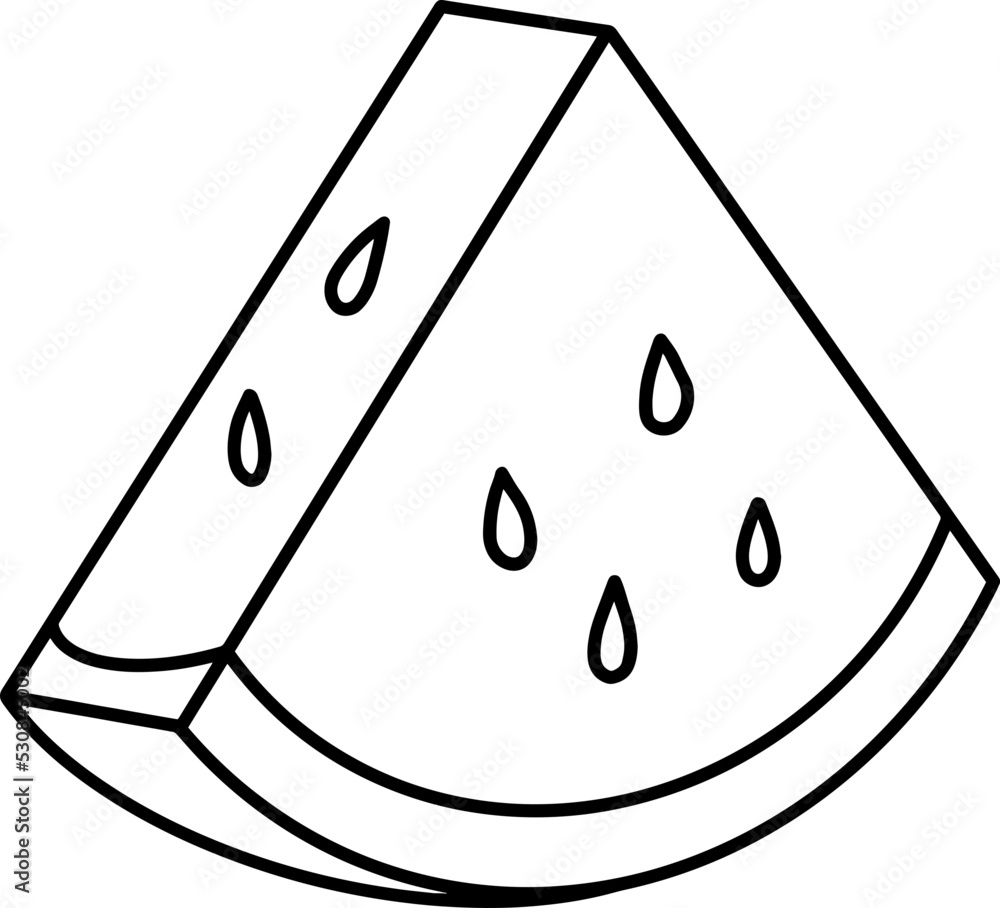 watermelon fruit line drawing outline watermelon fruit line drawing outline