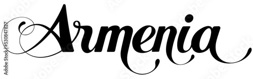 Armenia - custom calligraphy text