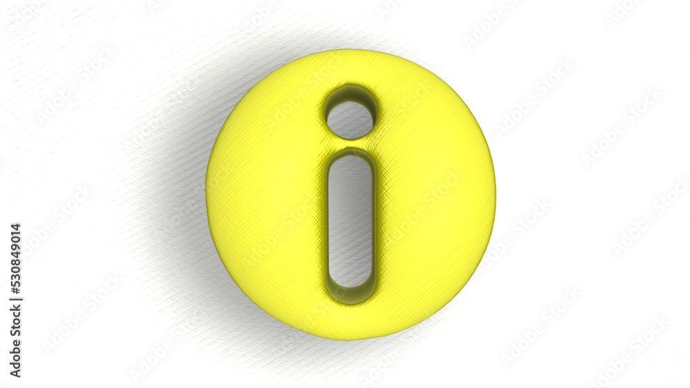 Information button icon 3d illustration Information button icon 3d illustration