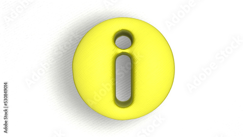 Information button icon 3d illustration 