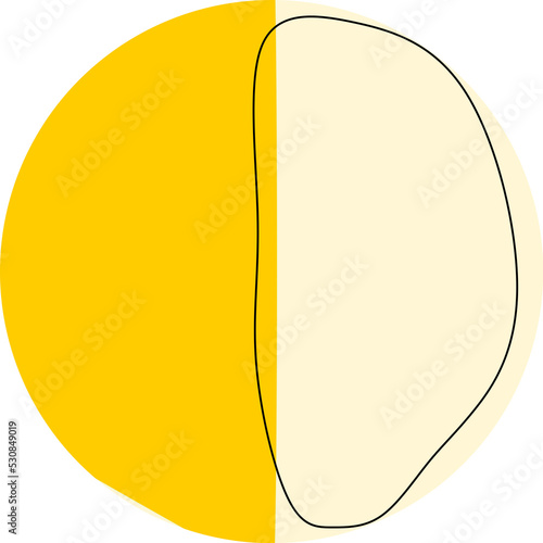 abstract yellow shape