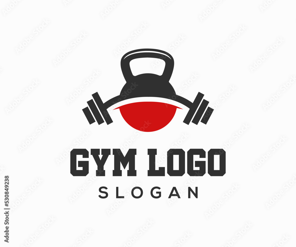 Fitness and Gym Logo Design. Barbell Icon Vector Fitness and Gym Logo Design. Barbell Icon Vector