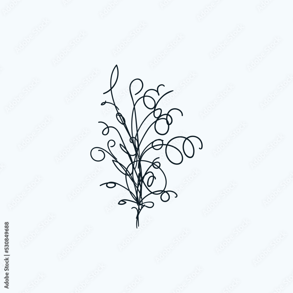 Hand drawn abstract imagination plant Hand drawn abstract imagination plant
