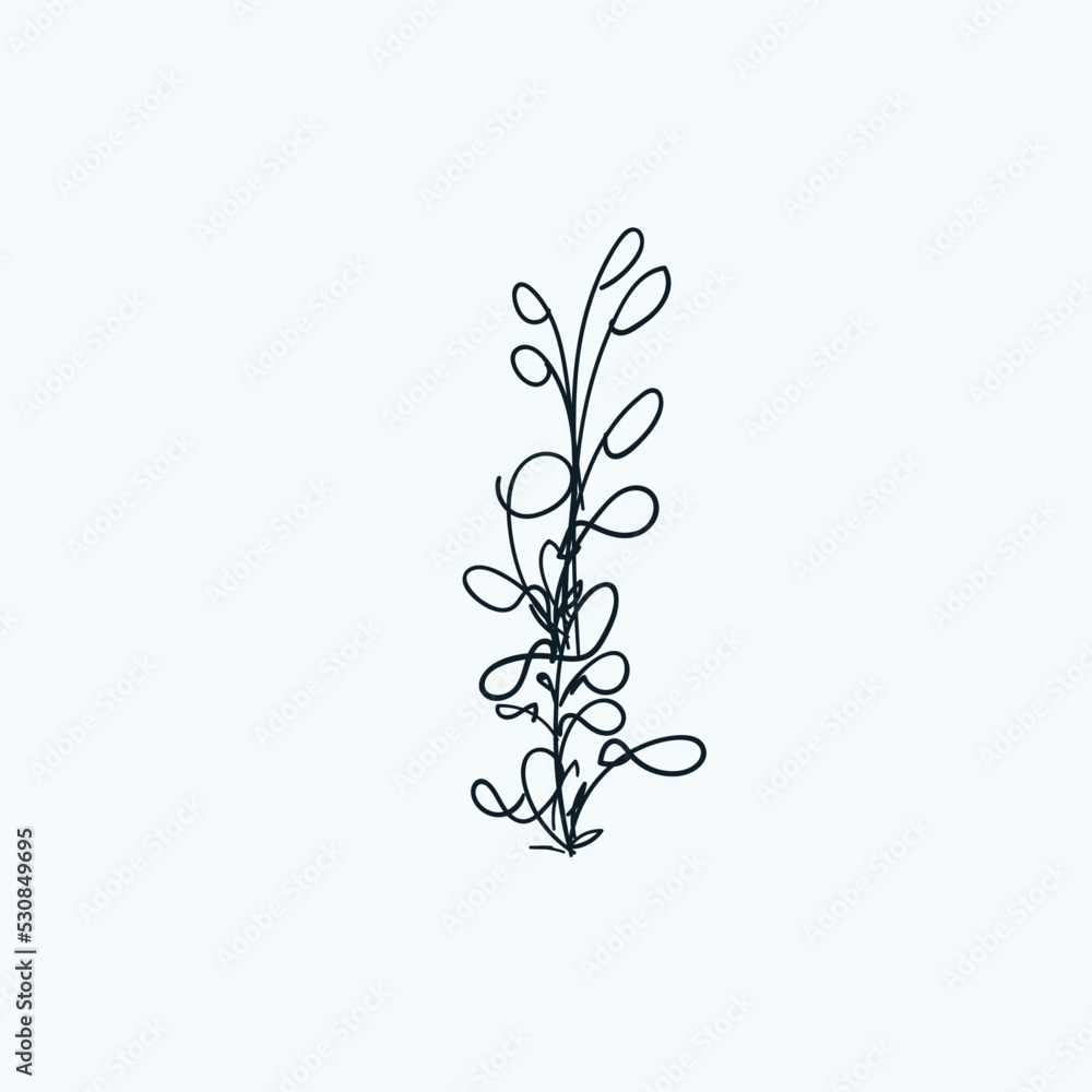 Hand drawn abstract imagination plant Hand drawn abstract imagination plant