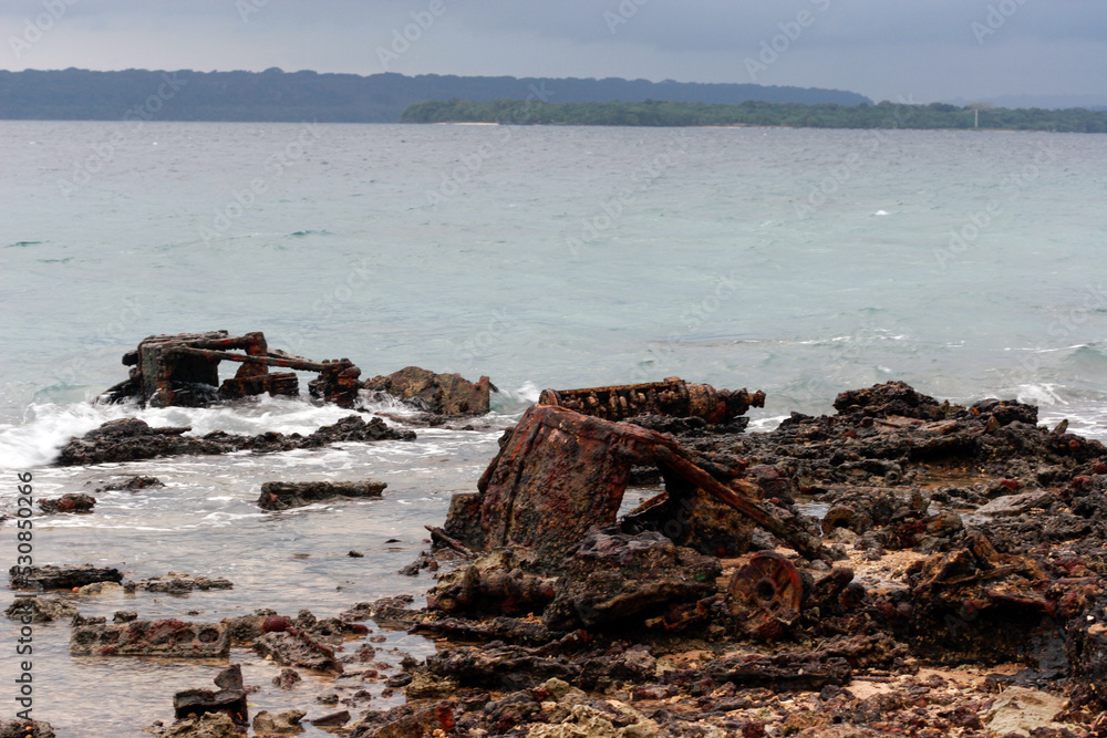Million Dollar Point, abandonned American military equipment on the beach, Luganville, Espiritu Santo, Vanuatu Million Dollar Point, abandonned American military equipment on the beach, Luganville, Espiritu Santo, Vanuatu
