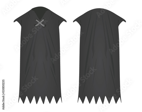 Grey stone age dress. vector