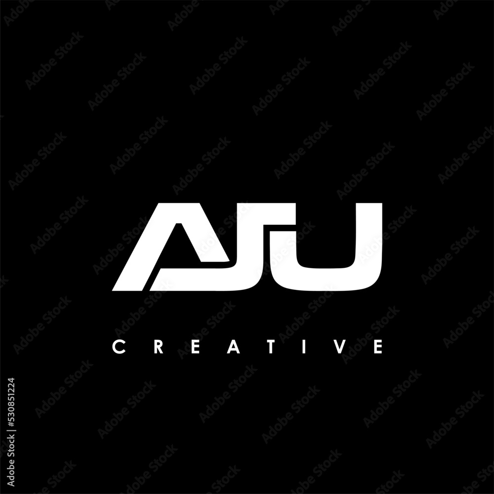 AJU Letter Initial Logo Design Template Vector Illustration