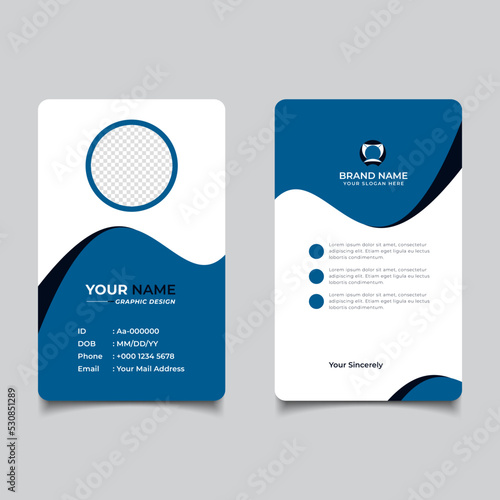 Modern and Clean Business id Card Template Design