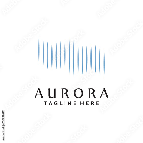 aurora light wave logo template