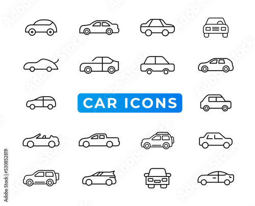 delivery by car icon in different style vector illustration. two colored and black delivery by car vector icons designed in filled, outline, line and stroke style can be used for web, mobile, ui