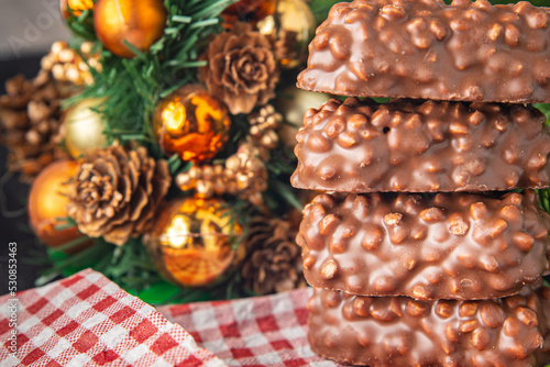 christmas cookie sweet dessert chocolate dessert holiday meal food snack on the table copy space food background 
