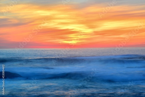 Abstract of a sunset on the Atlantic shores