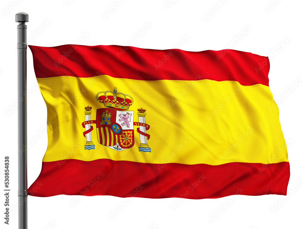 Flag of spain. PNG file with transparent background.