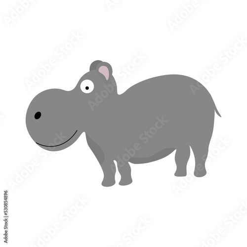 Hippopotamus. For use in the design of covers and brochures, flyers, icons, cards and posters.