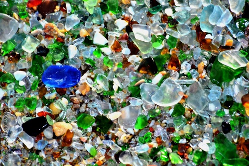 Abstract of seaglass in the Atlantic Ocean