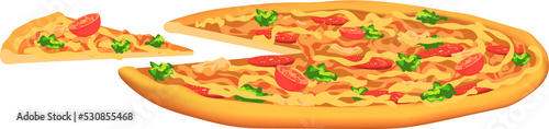 Italian Pizza Food illustration