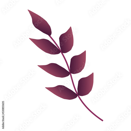 Branch with autumn leaves. Vector illustration. For the design of prints, cards, flyers, clothing, packaging, brochures and covers.