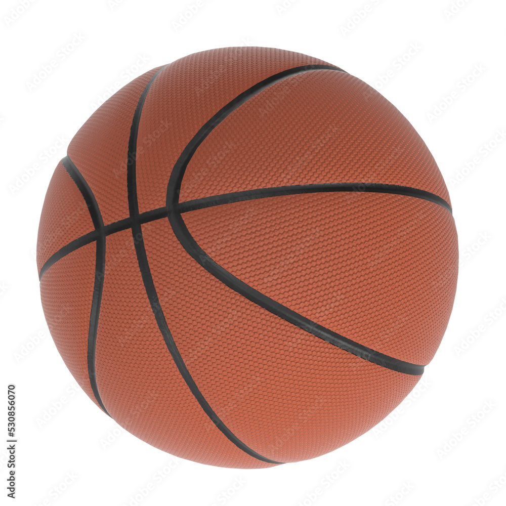 3D rendering illustration of a basketball ball