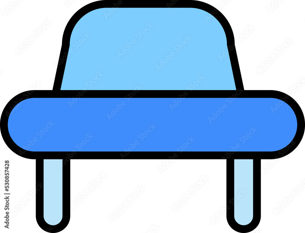 blue sofa icon illustration blue sofa icon illustration