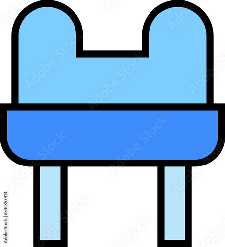 blue sofa icon illustration