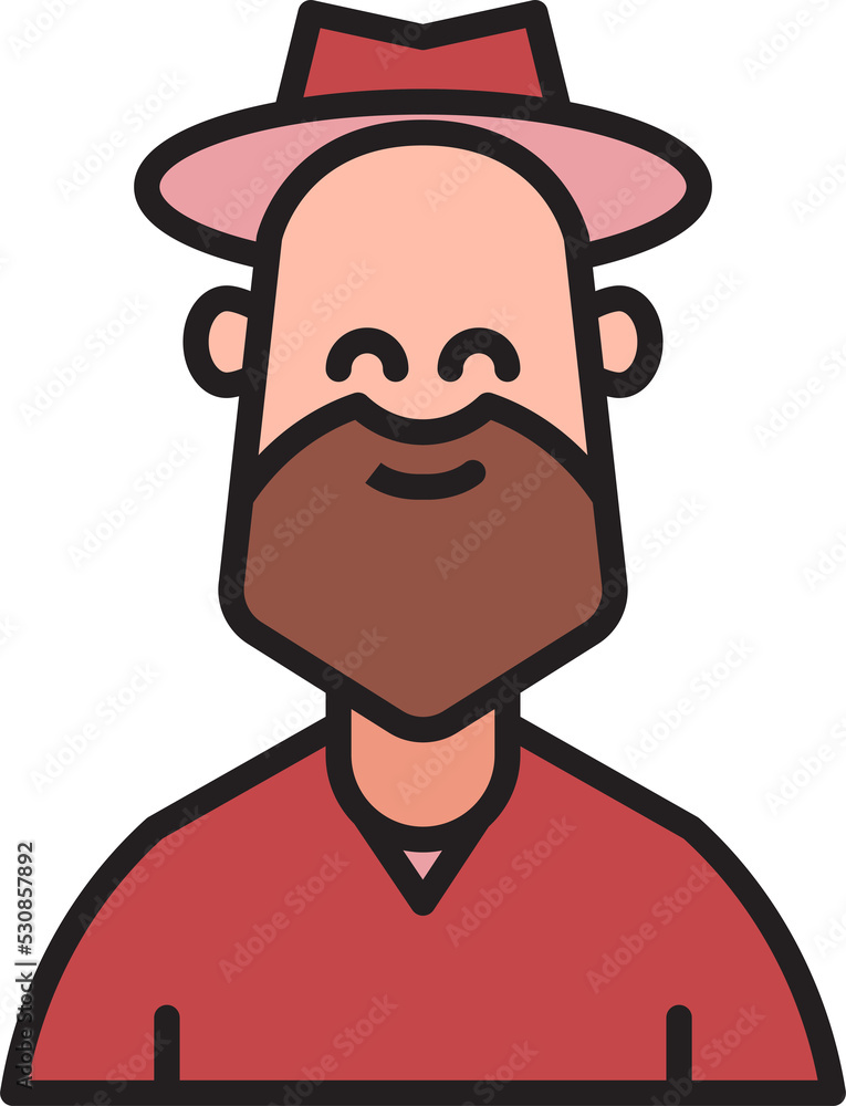 beard man character avatar illustration beard man character avatar illustration