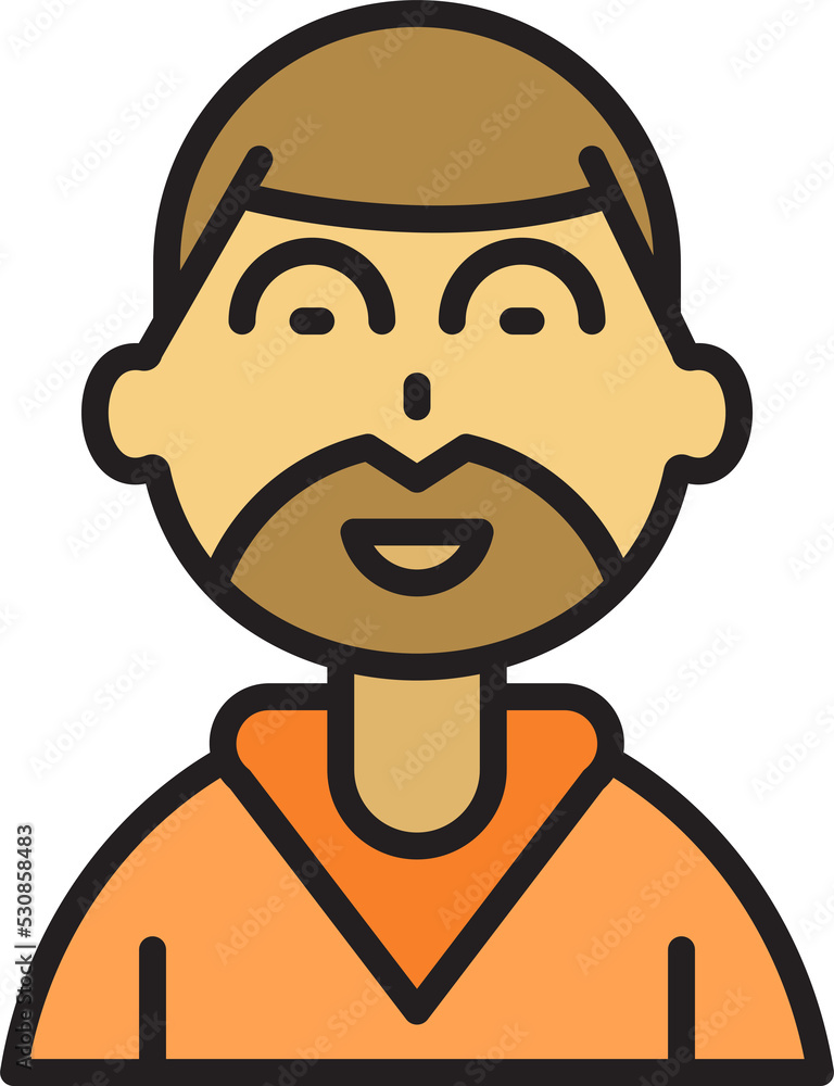 beard man character avatar illustration beard man character avatar illustration