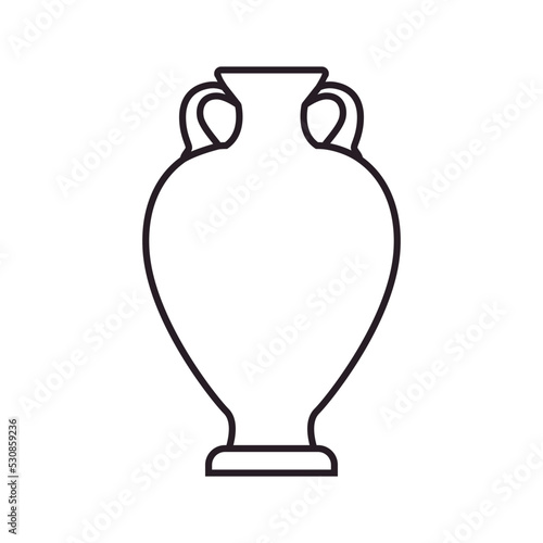 Amphora icon vector. Jug illustration sign. pottery symbol or logo.