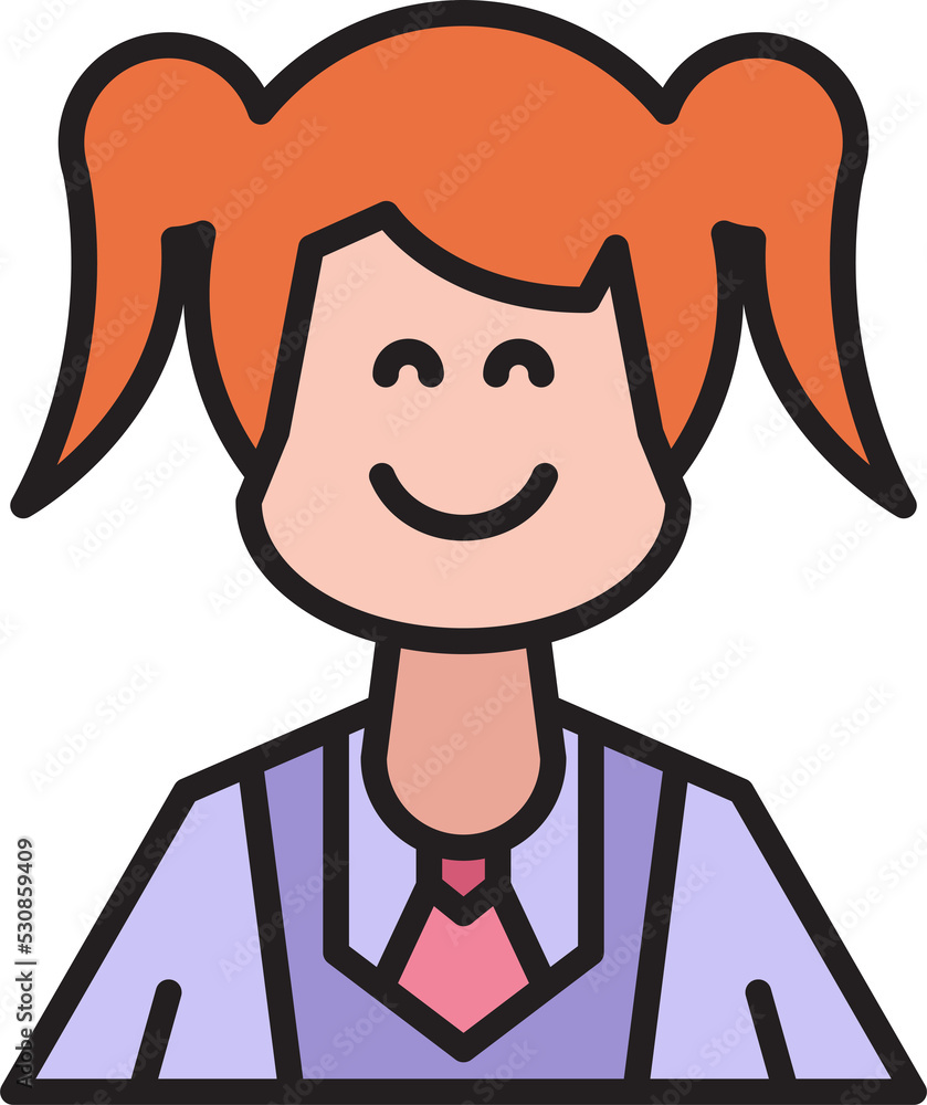 business woman character avatar illustration