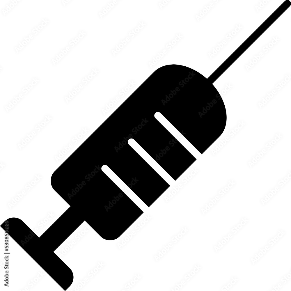 Isolated icon of a syringe. Concept of vaccination, injection and medical health. Isolated icon of a syringe. Concept of vaccination, injection and medical health.