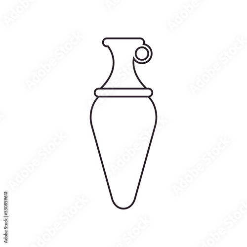 Amphora icon vector. Jug illustration sign. pottery symbol or logo.