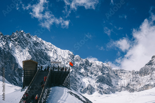 Snow scenic mountain at Jade dragon snow mountain ,Lijiang,China